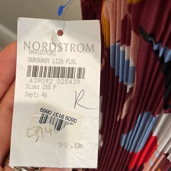 Halogen Burgundy Liza Floral Dress - Picture 3 of 7